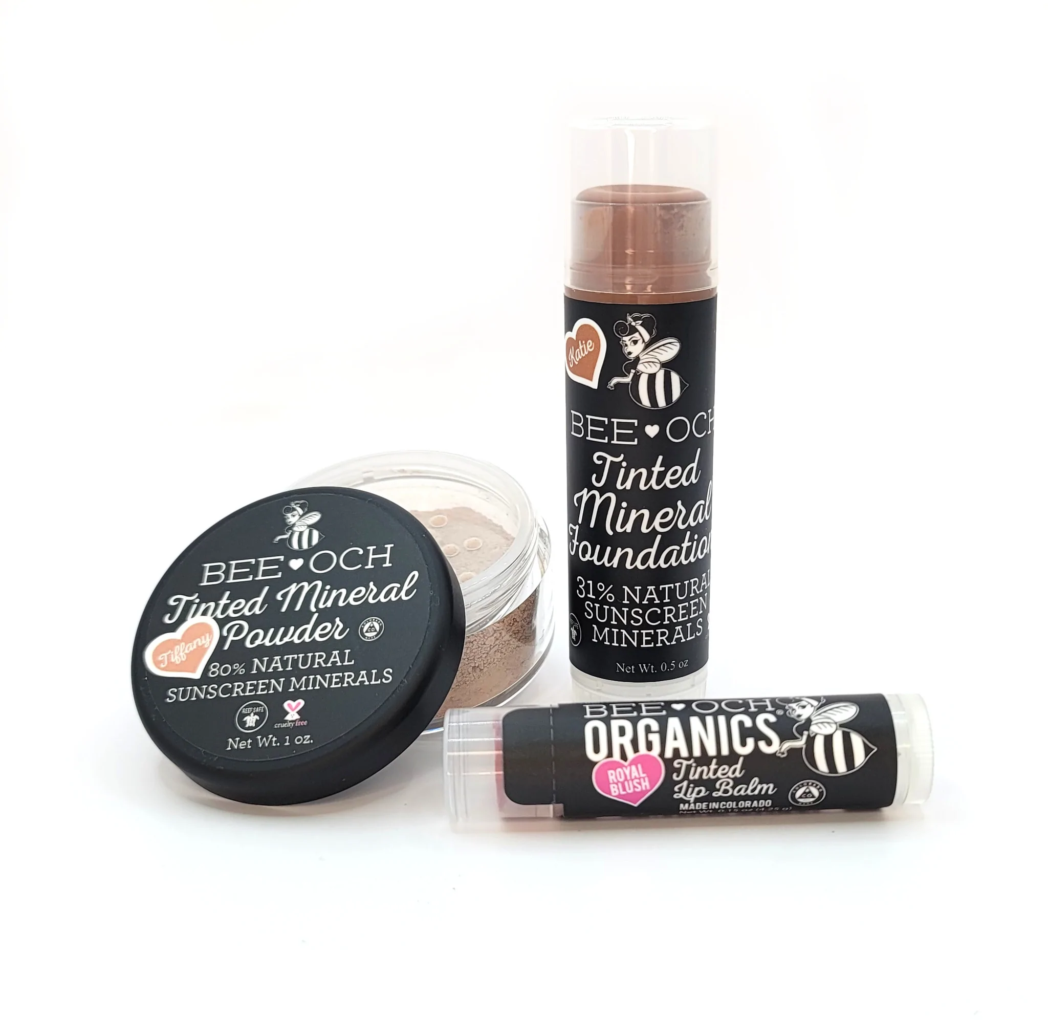 Try Me Trio - Mineral Makeup Bundle w/ Free Tinted Lip Balm - Bee